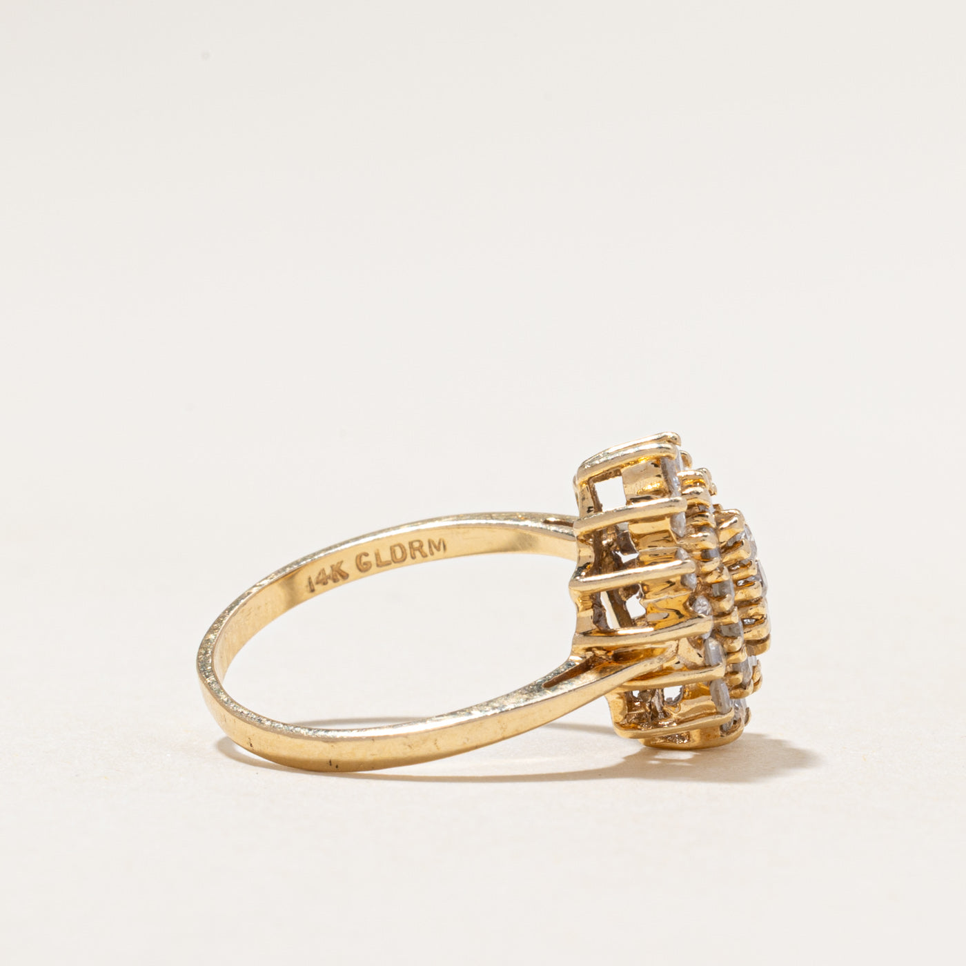 14k Diamond Cluster Ring | 0.90ctw | SZ 5.75