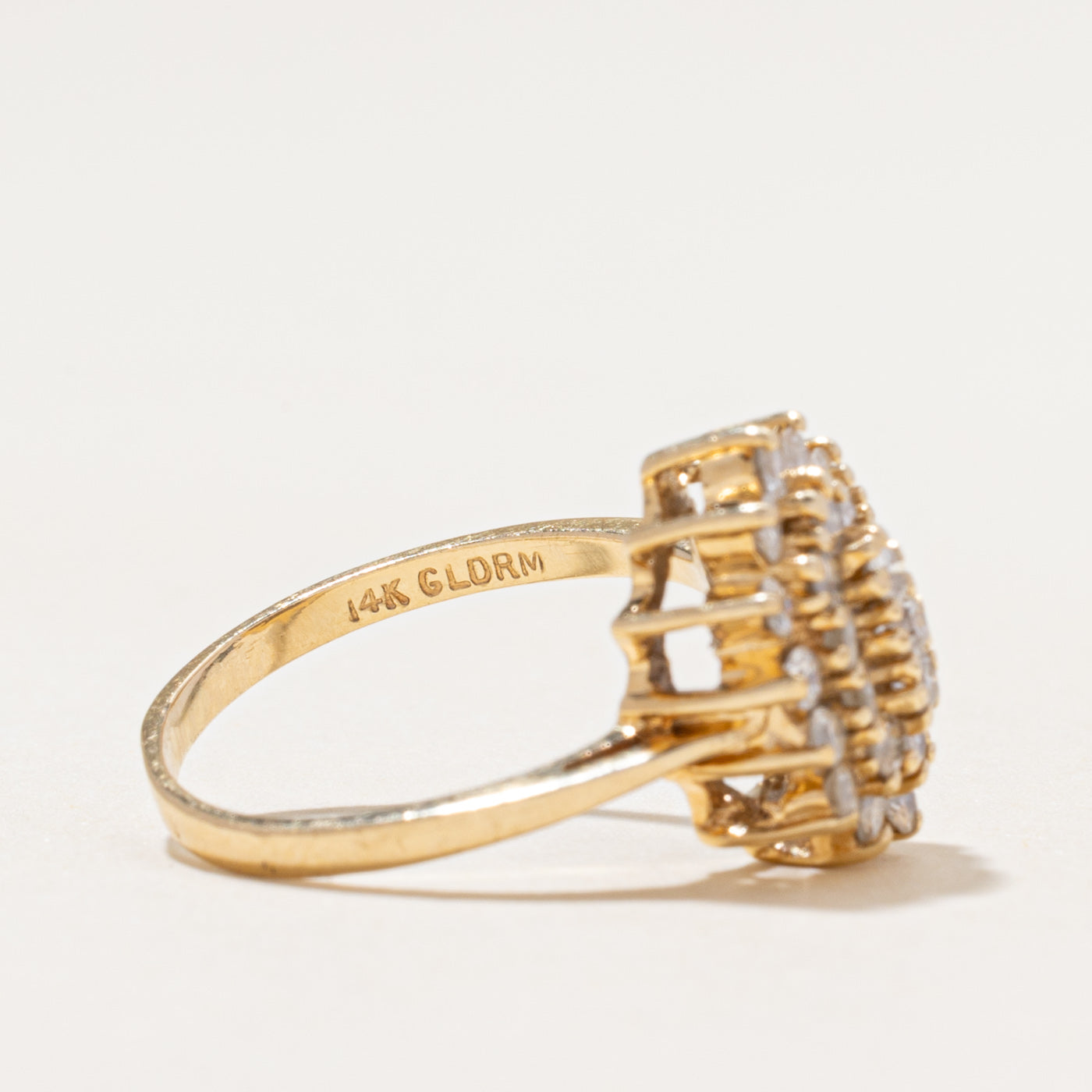14k Diamond Cluster Ring | 0.90ctw | SZ 5.75