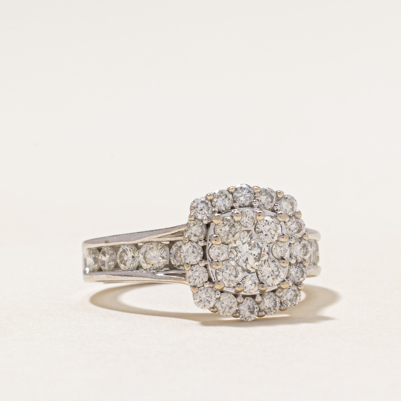 Illusion Set Diamond Cluster Halo Ring | 1.54ctw | SZ 5.75