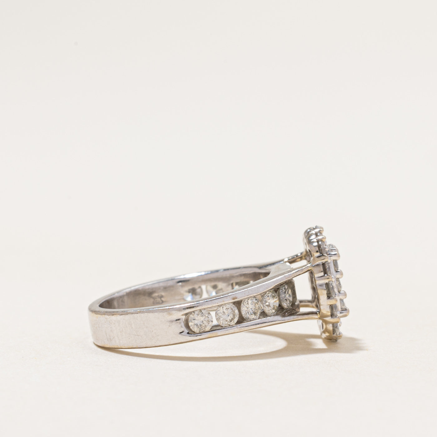 Illusion Set Diamond Cluster Halo Ring | 1.54ctw | SZ 5.75