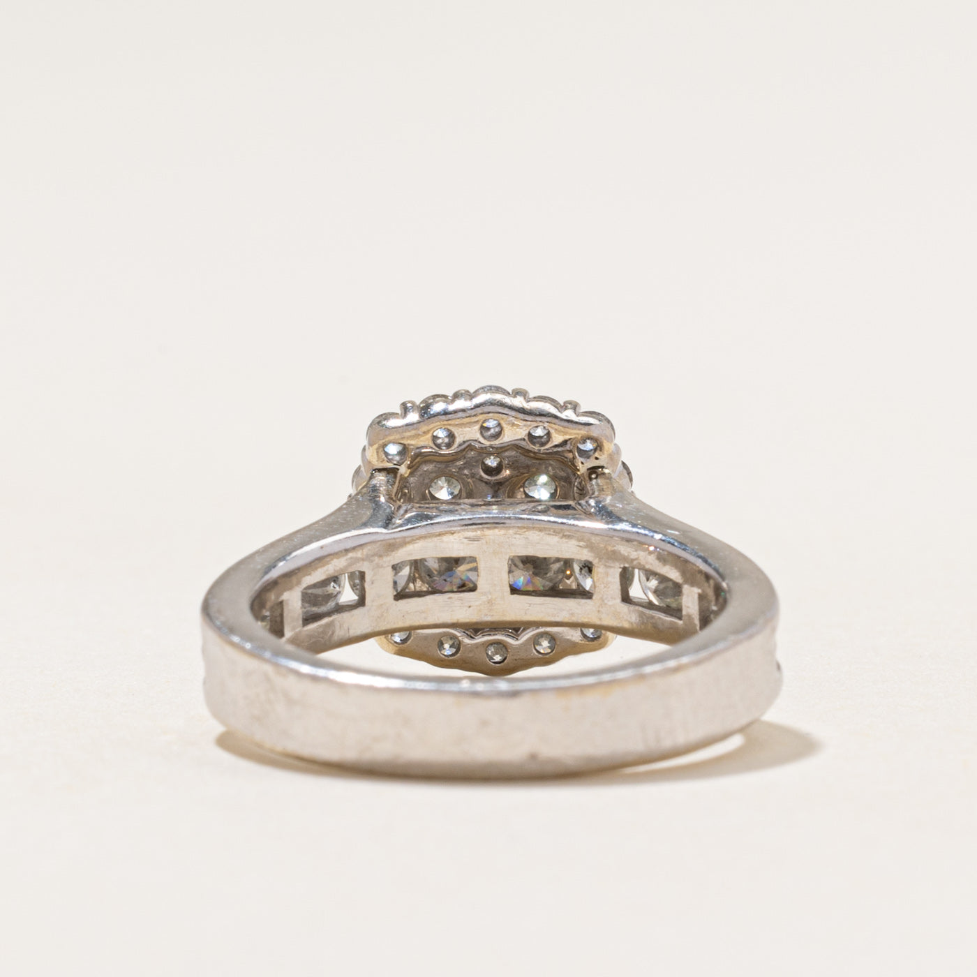Illusion Set Diamond Cluster Halo Ring | 1.54ctw | SZ 5.75