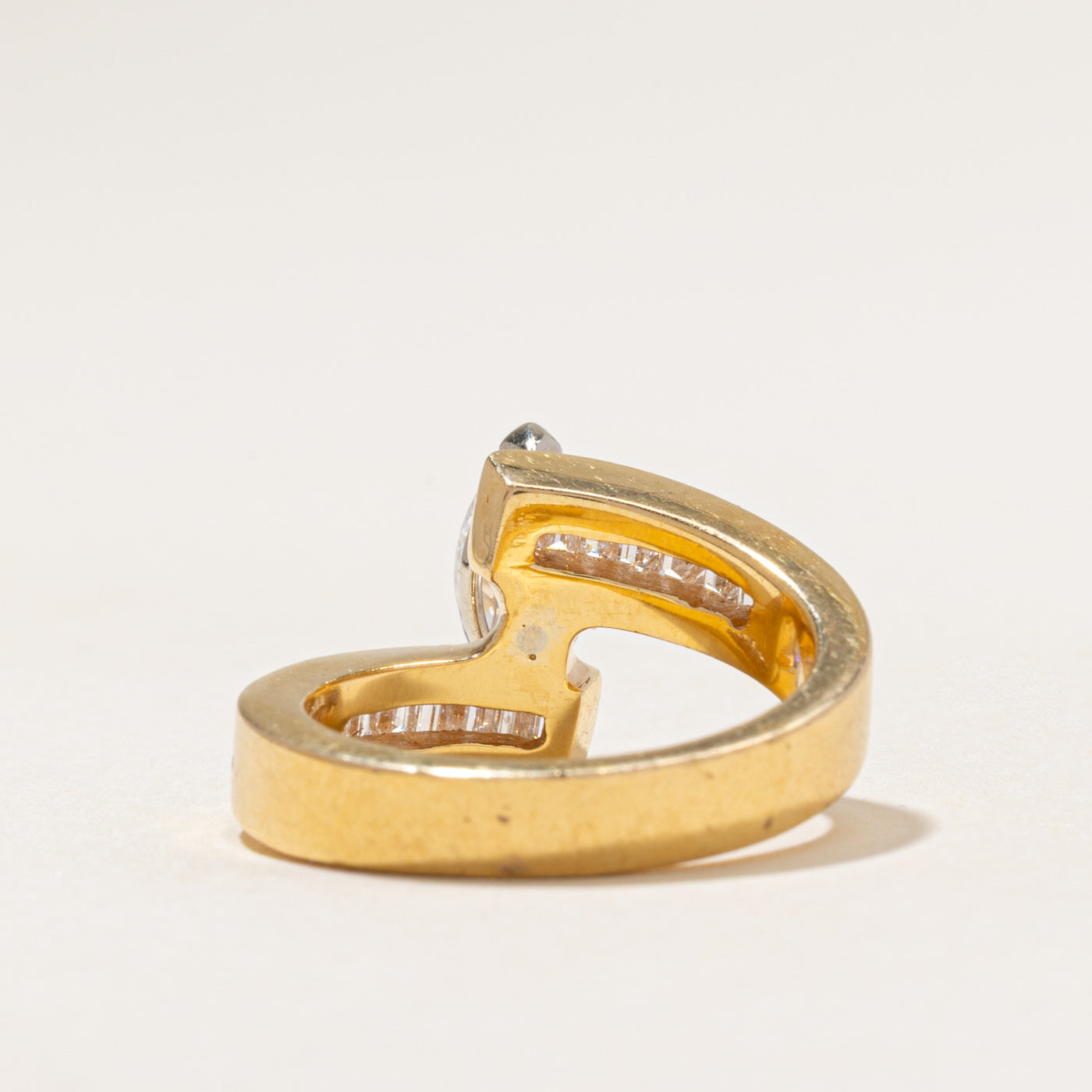 18k Marquise Cut Diamond Bypass Ring | 1.90ctw | SZ 7.5