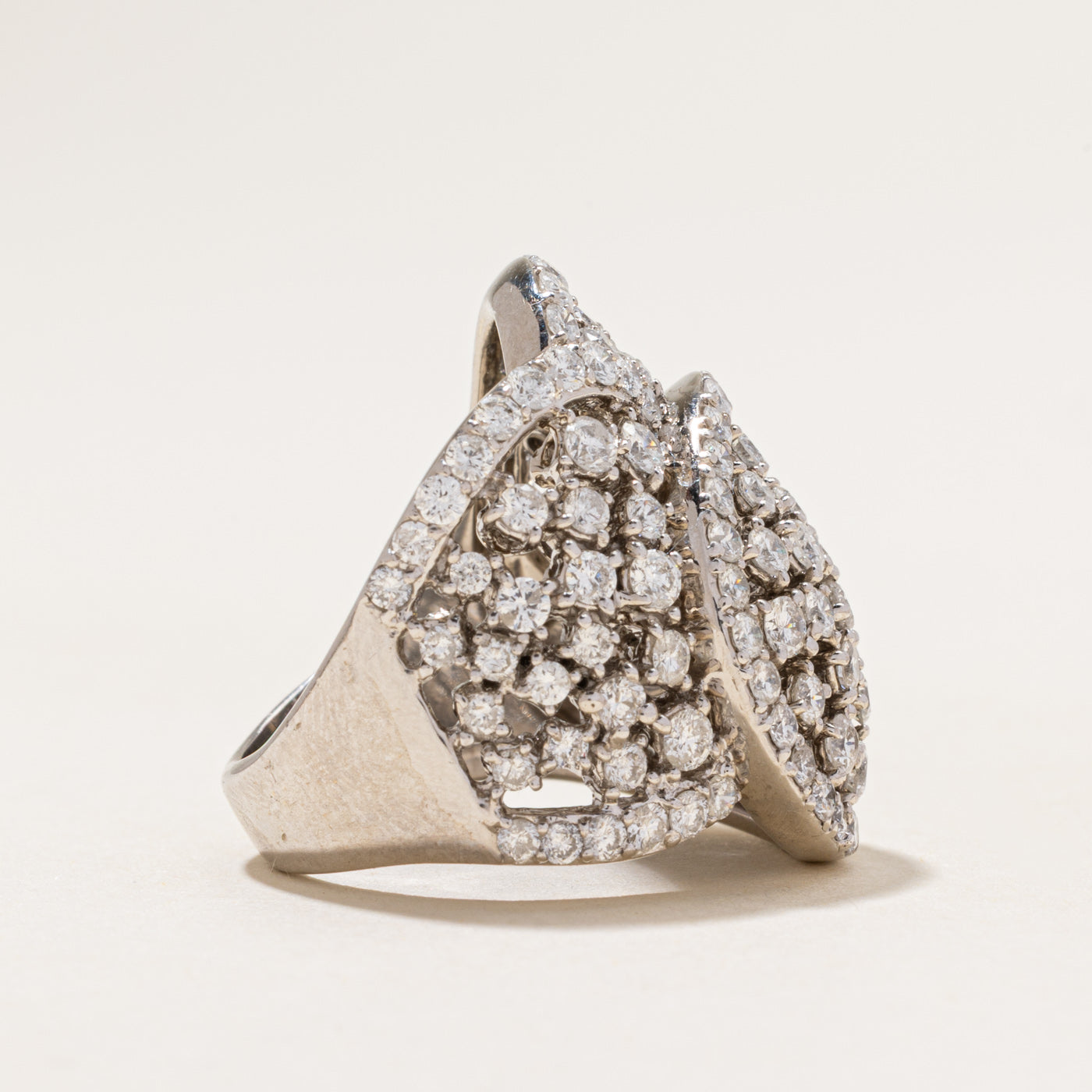 18k Diamond Cluster Cocktail Ring | 3.50ctw | SZ 7
