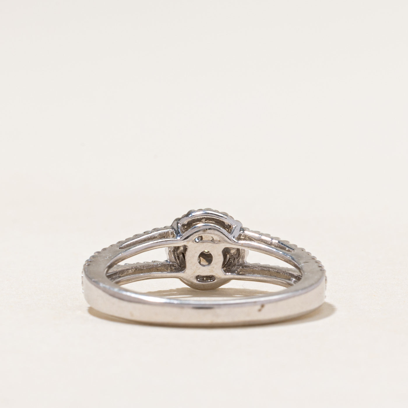 Illusion Set Diamond Halo Split Shank Ring | 0.45ctw | SZ 6.25