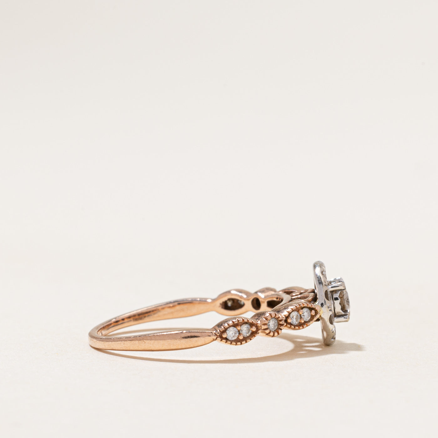 Illusion Set Diamond Halo Ornate Ring | 0.40ctw | SZ 9