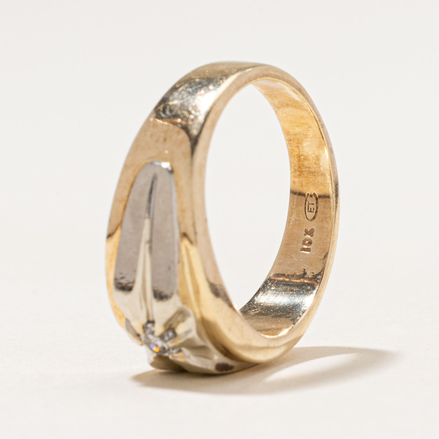 Two Tone Diamond Dome Ring | 0.15ct | SZ 7.5
