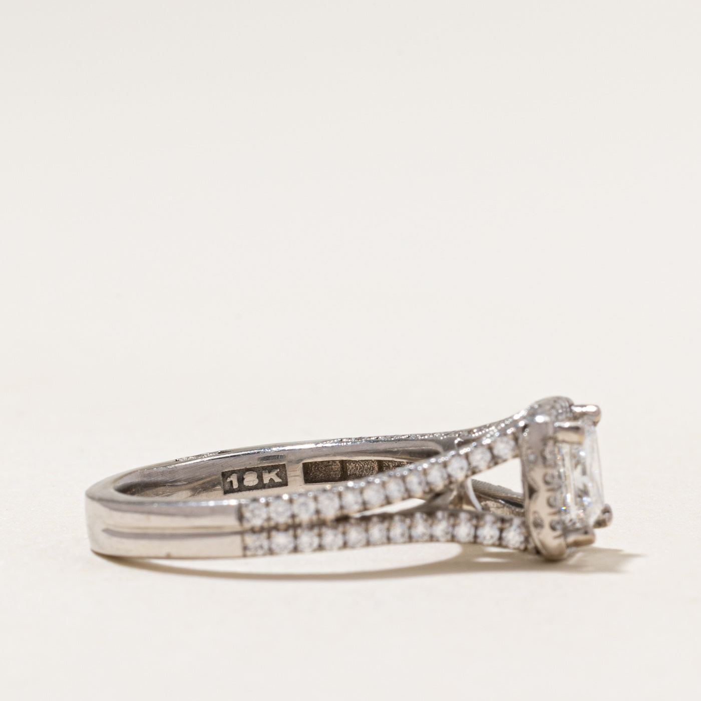 'Tacori' 18k Princess Cut Diamond Engagement Ring | 1.77ctw | SZ 6.5