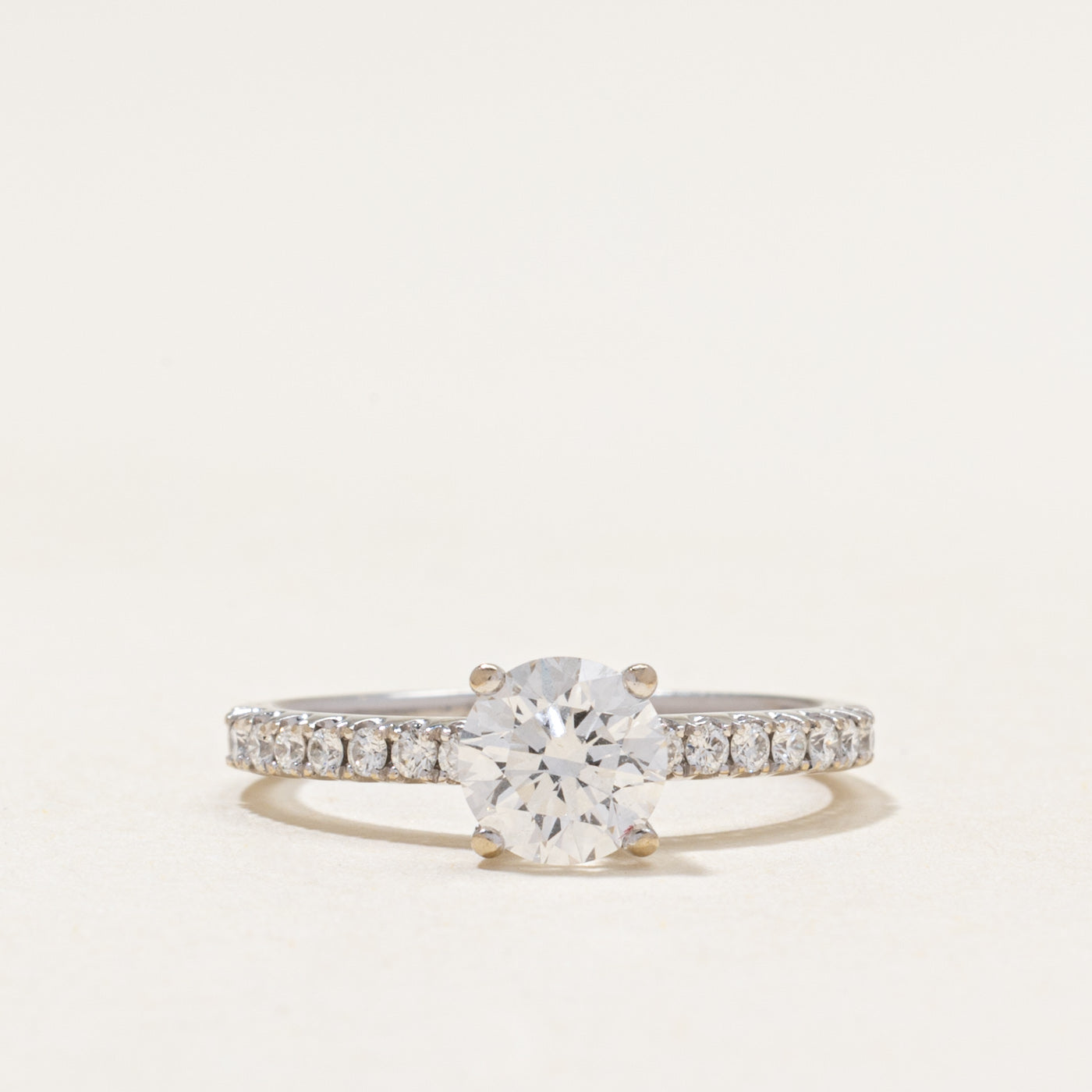 18k White Gold Diamond Engagement Ring | 0.96ctw | SZ 5