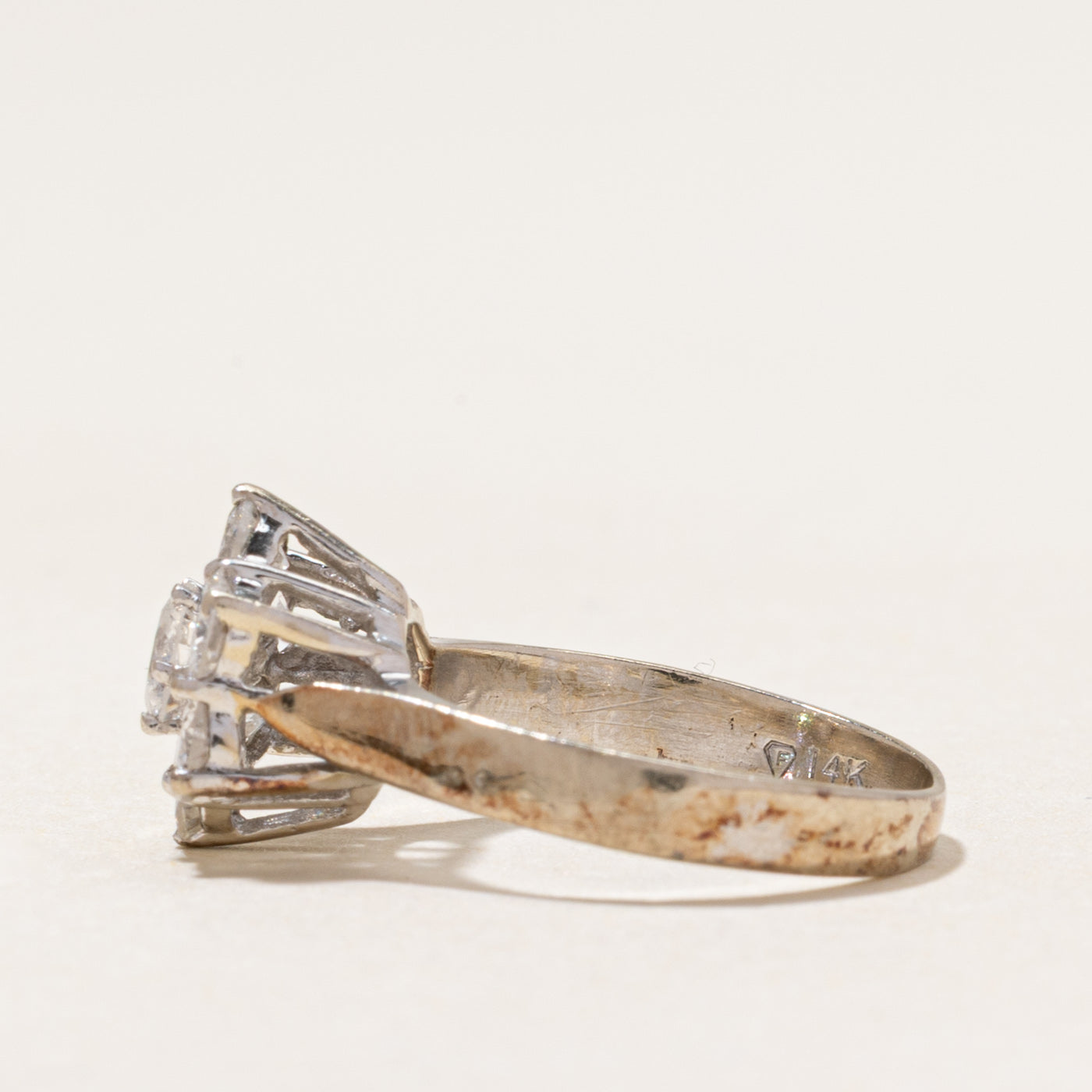 Diamond Petal Cluster Petite Ring | 1.15ctw | SZ 3.75
