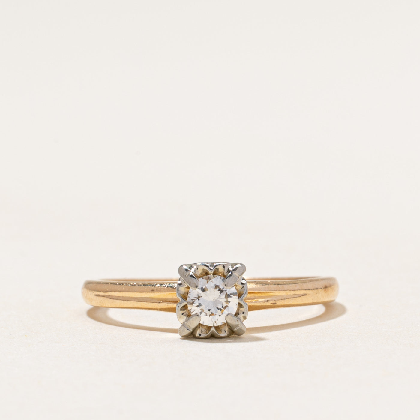 Illusion Set Solitaire Diamond Ring | 0.20ct | SZ 6.5