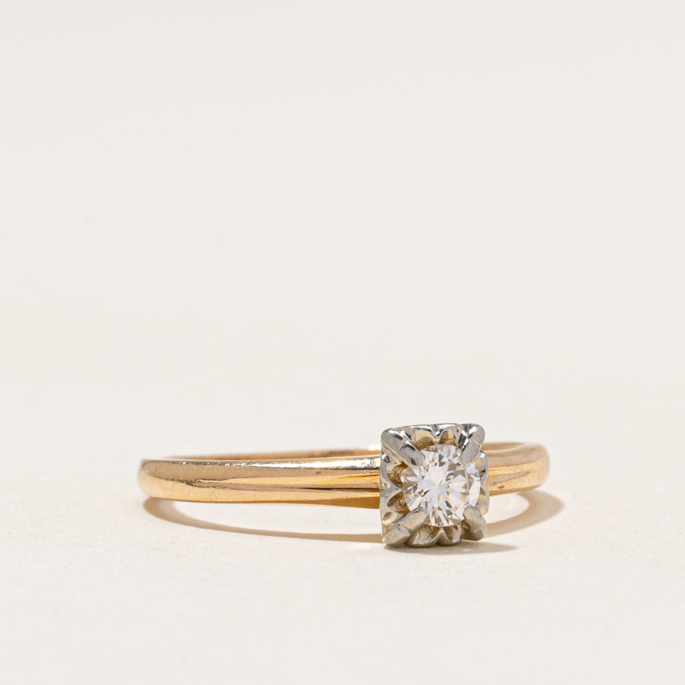 Illusion Set Solitaire Diamond Ring | 0.20ct | SZ 6.5