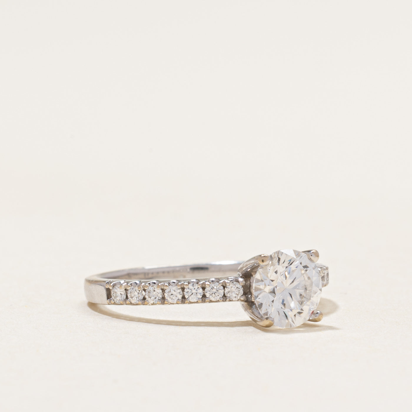 18k White Gold Diamond Engagement Ring | 0.96ctw | SZ 5