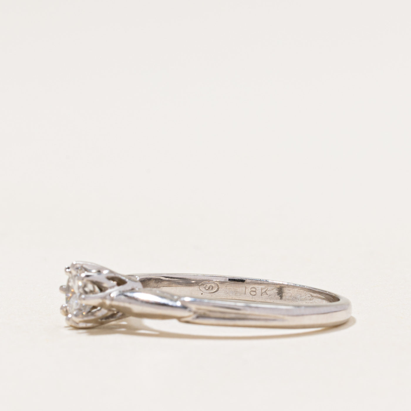 18k Solitaire Diamond Engagement Ring | 0.35ct | SZ 5.5