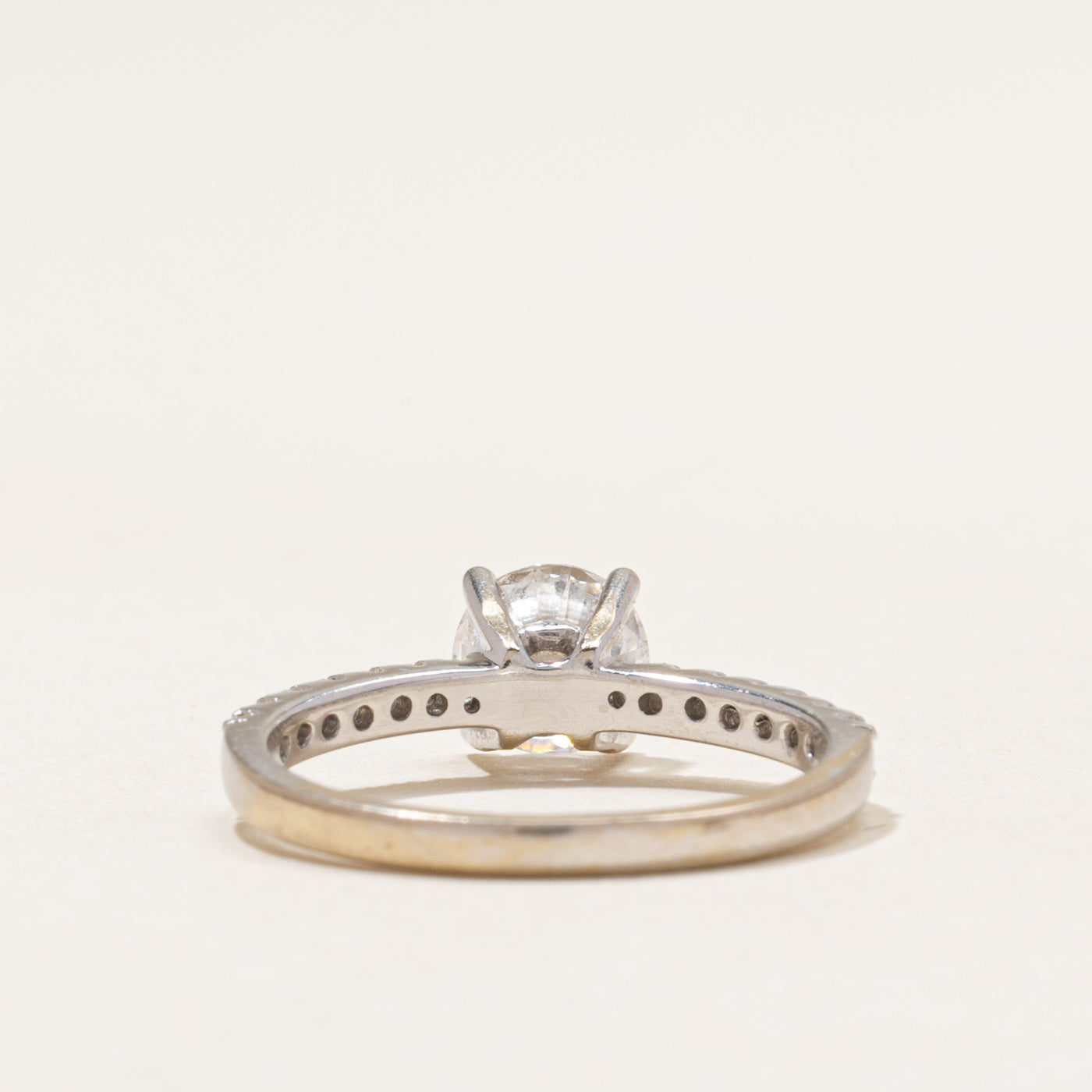 18k White Gold Diamond Engagement Ring | 0.96ctw | SZ 5