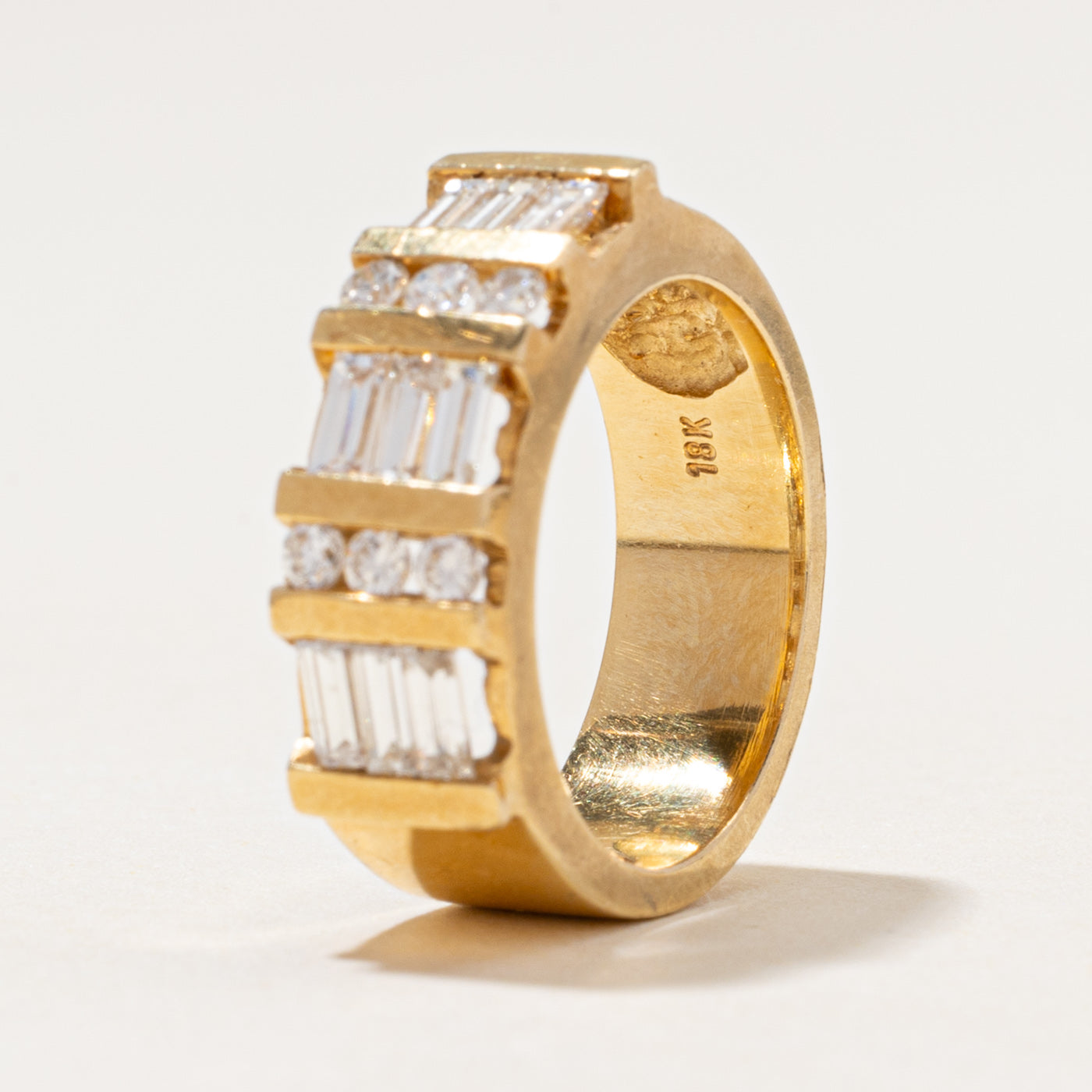 18k Multi Column Diamond Band | 1.05ctw | SZ 5.5