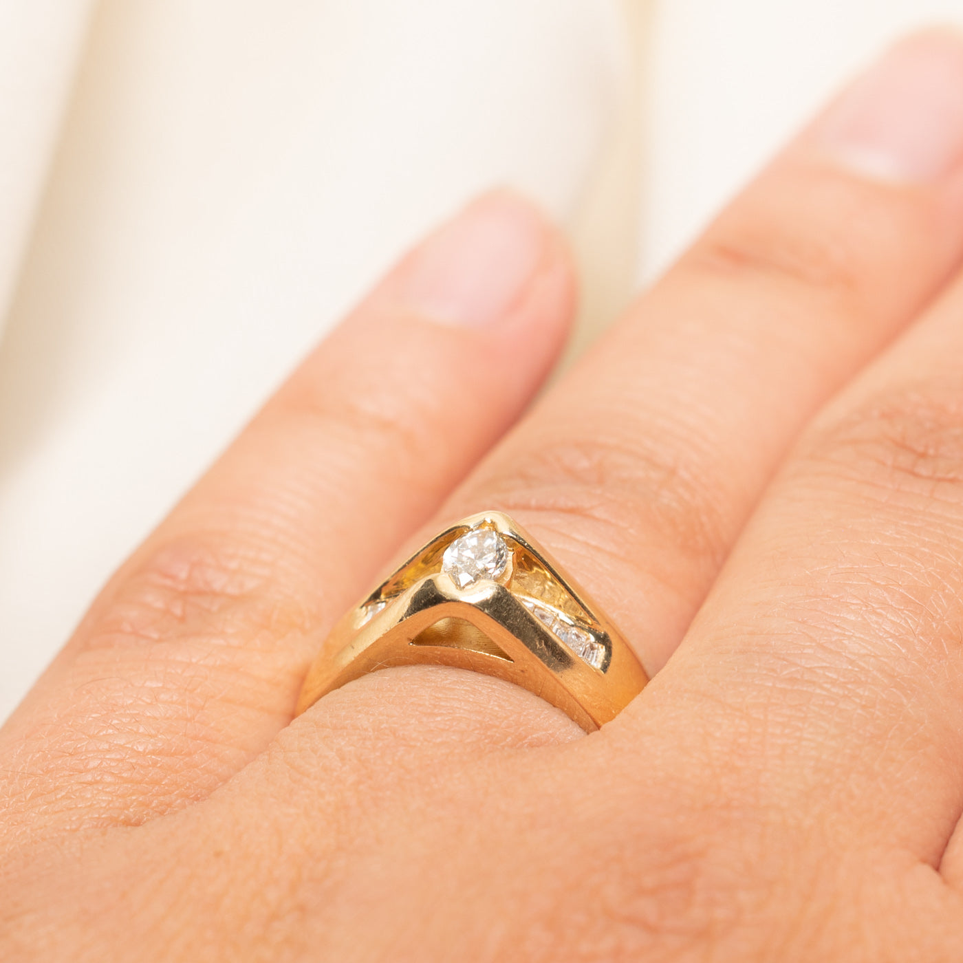 Marquise Cut Diamond Tapered Band | 0.43ctw | SZ 6.5