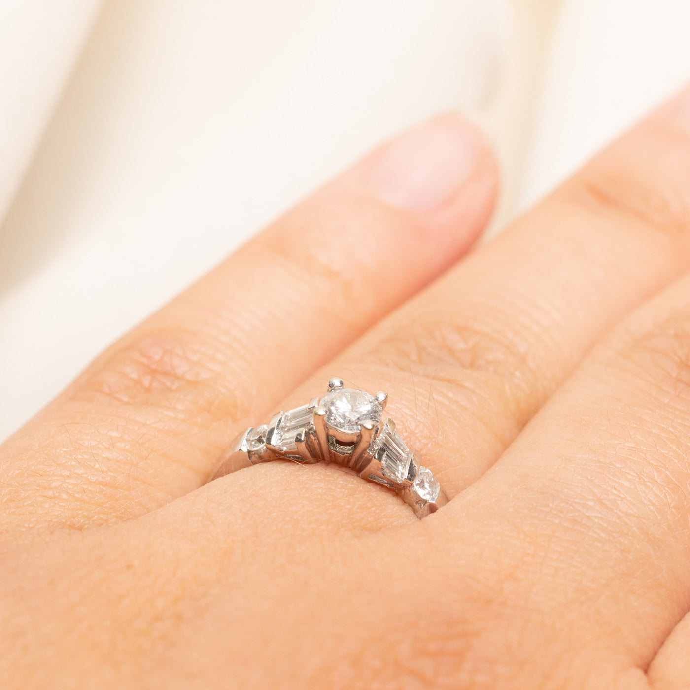 White Gold Diamond Accented Ring | 0.69ctw | SZ 6.5