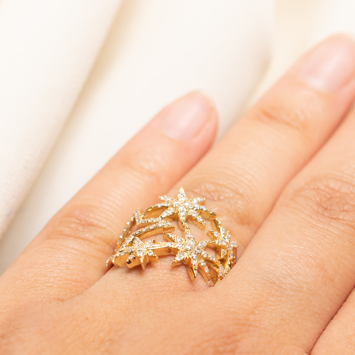 18k Diamond Star Cocktail Ring | 0.55ctw | SZ 7.75