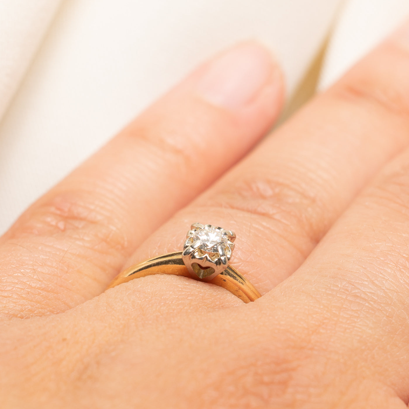Illusion Set Solitaire Diamond Ring | 0.20ct | SZ 6.5