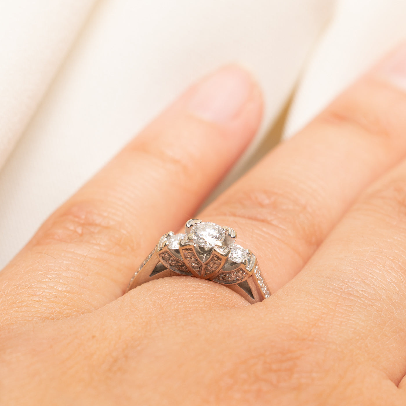 Three Stone Diamond Accented Ring | 0.70ctw | SZ 6.25