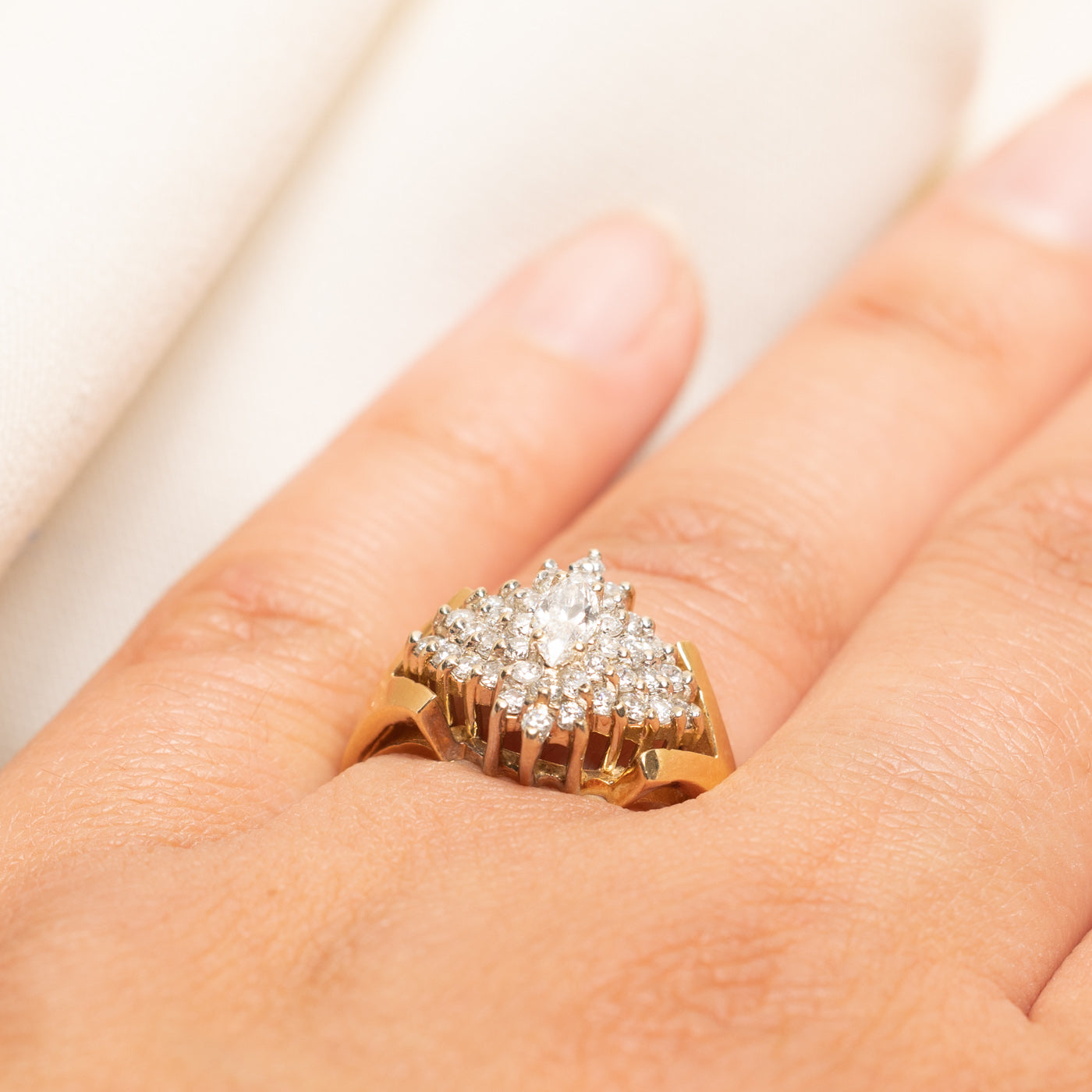 Marquise Cut Diamond Cluster Ring | 0.75ctw | SZ 6.25