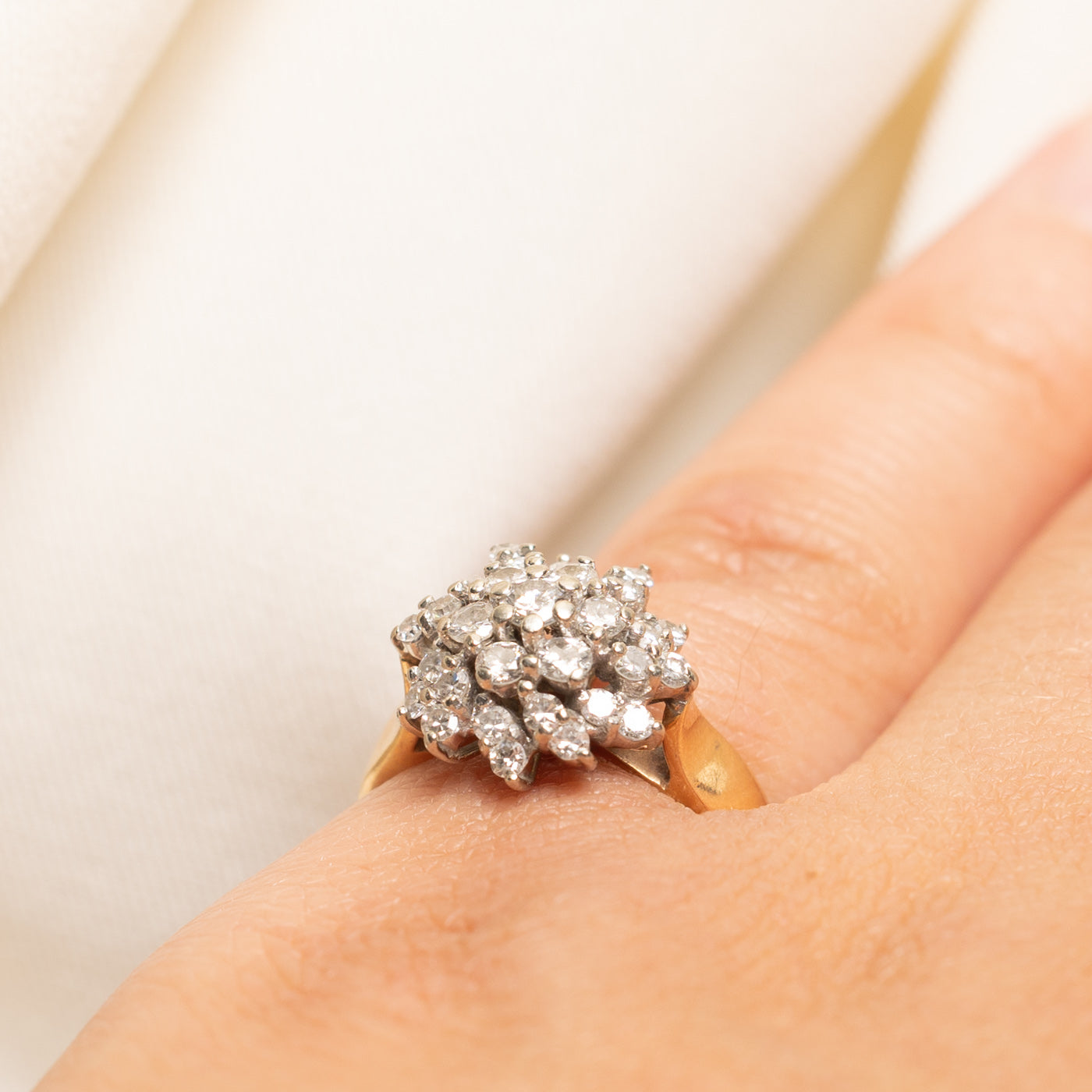 14k Diamond Cluster Ring | 0.73ctw | SZ 5.75
