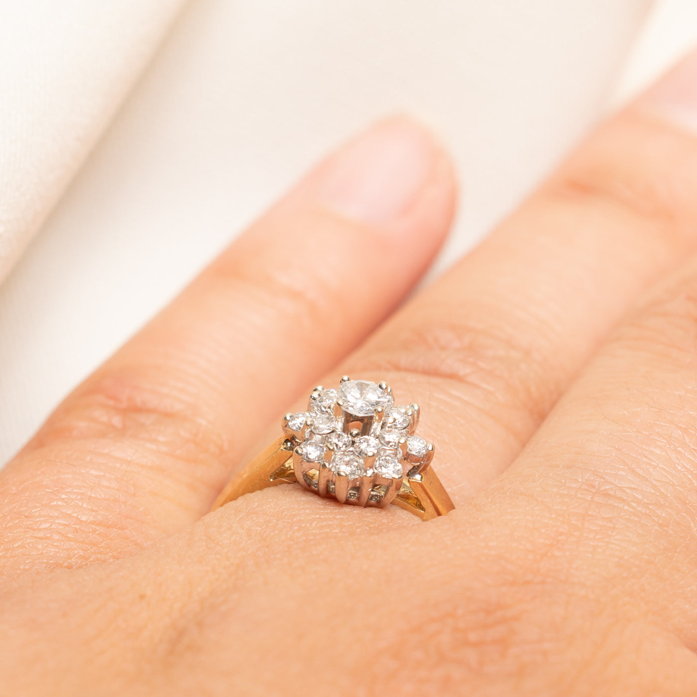 Diamond Halo Cluster Ring | 0.55ctw | SZ 7