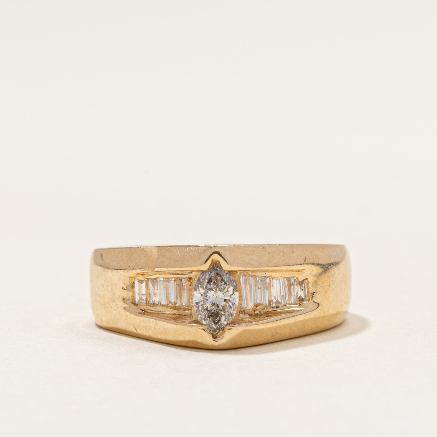 Marquise Cut Diamond Tapered Band | 0.43ctw | SZ 6.5
