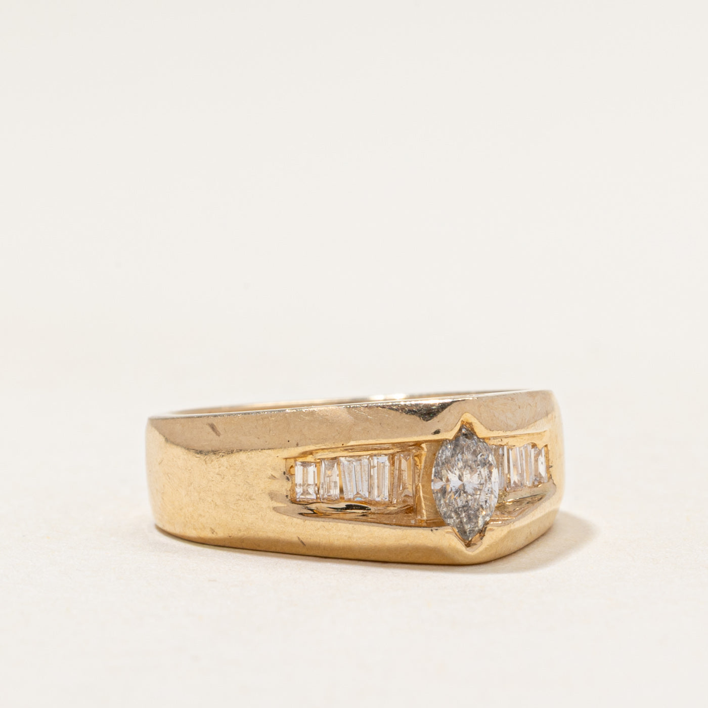 Marquise Cut Diamond Tapered Band | 0.43ctw | SZ 6.5