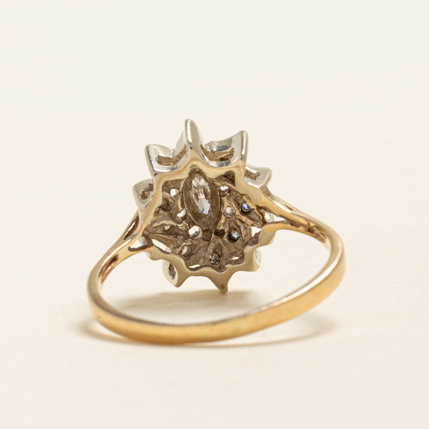 Marquise Cut Diamond Petal Ring | 0.29ctw | SZ 7.5