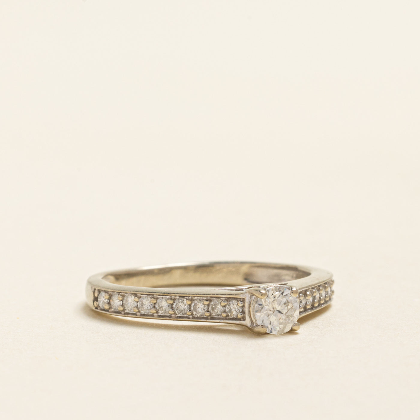 White Gold Diamond Accented Ring | 0.40ctw | SZ 5.25