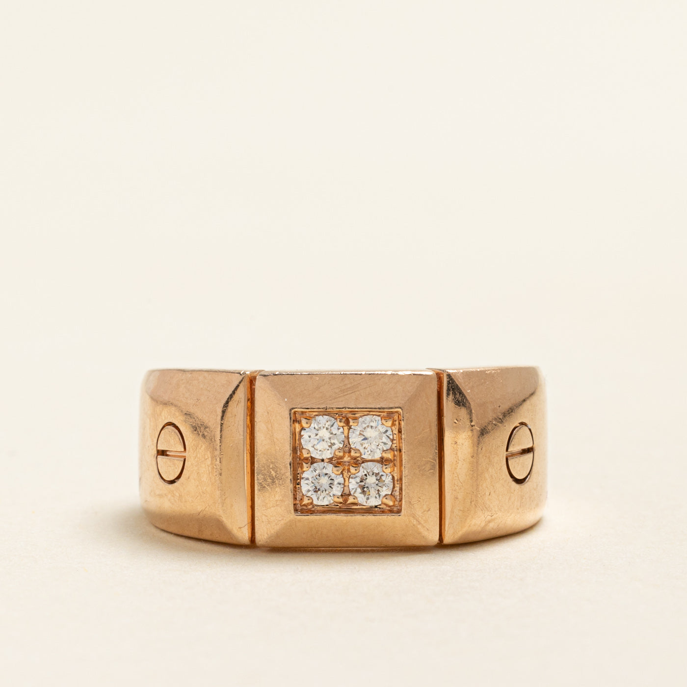 Rose Gold Diamond Grid Ring | 0.20ctw | SZ 7.5