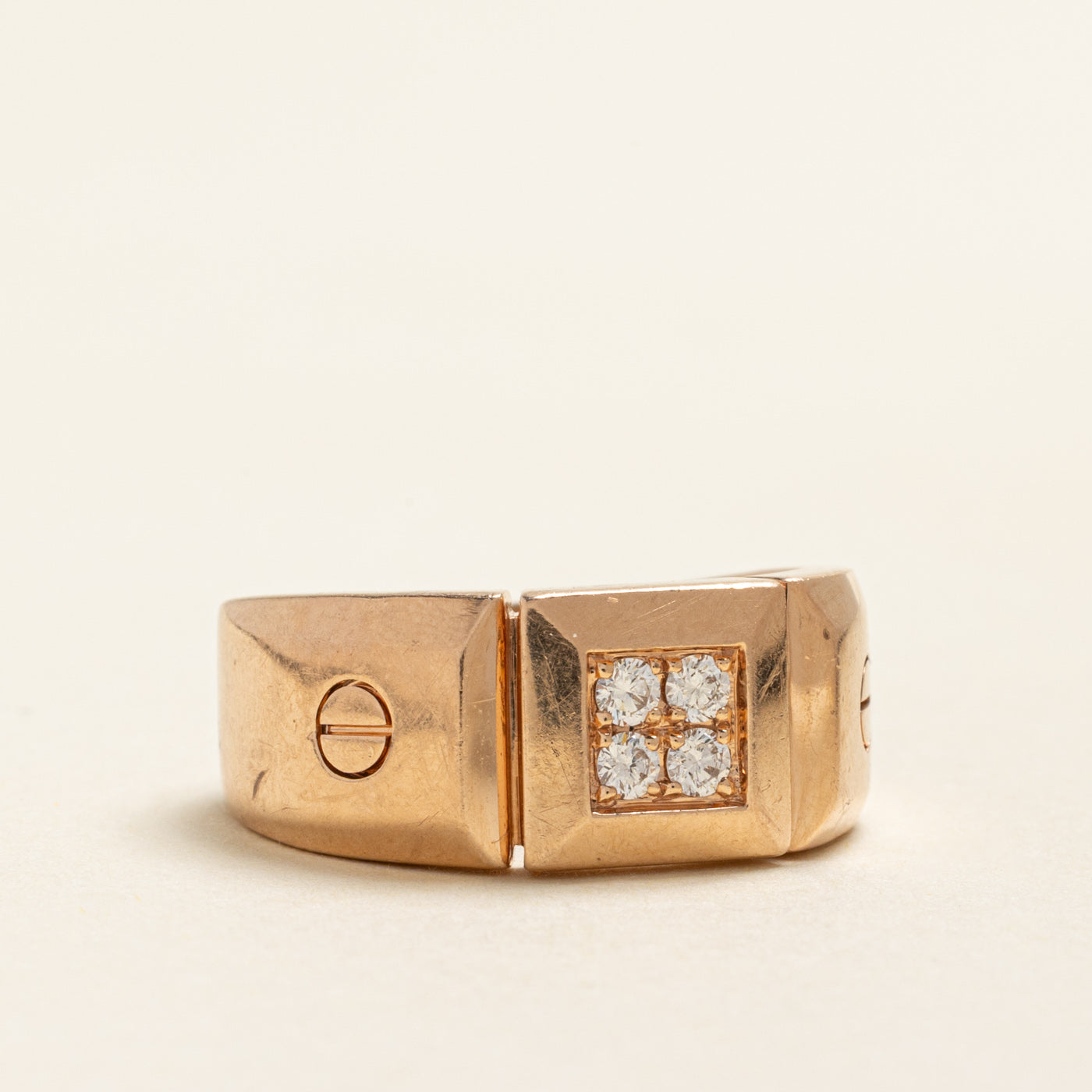 Rose Gold Diamond Grid Ring | 0.20ctw | SZ 7.5