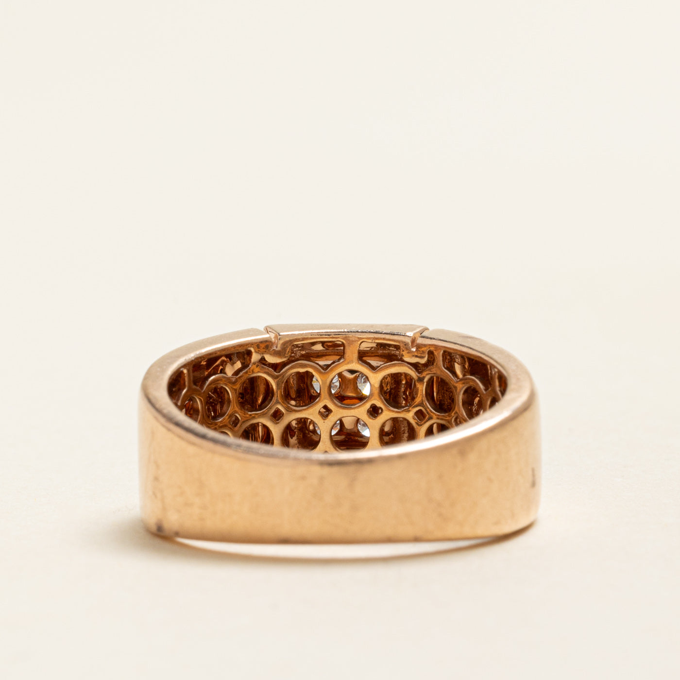 Rose Gold Diamond Grid Ring | 0.20ctw | SZ 7.5