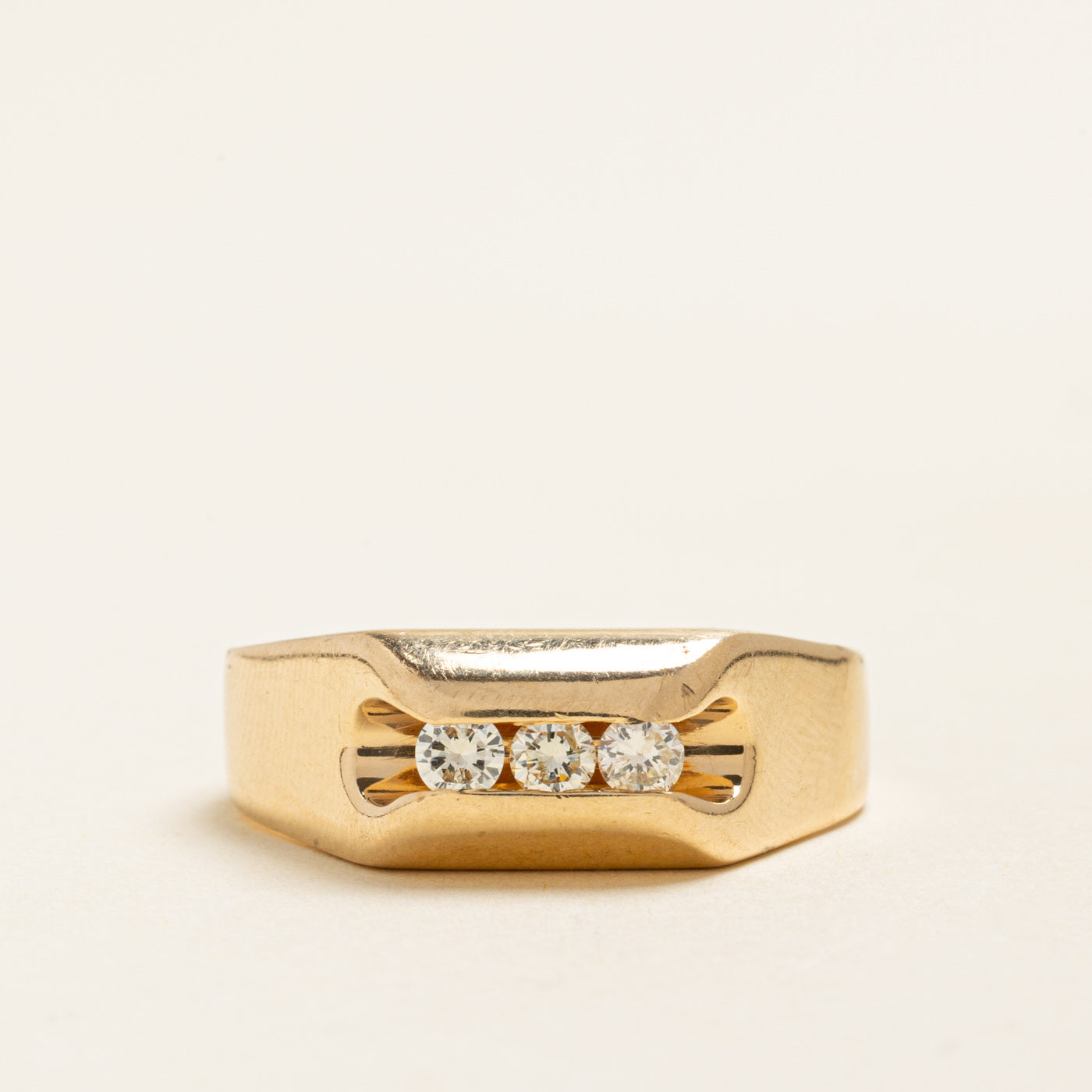 Channel Set Three Stone Diamond Ring | 0.38ctw | SZ 12