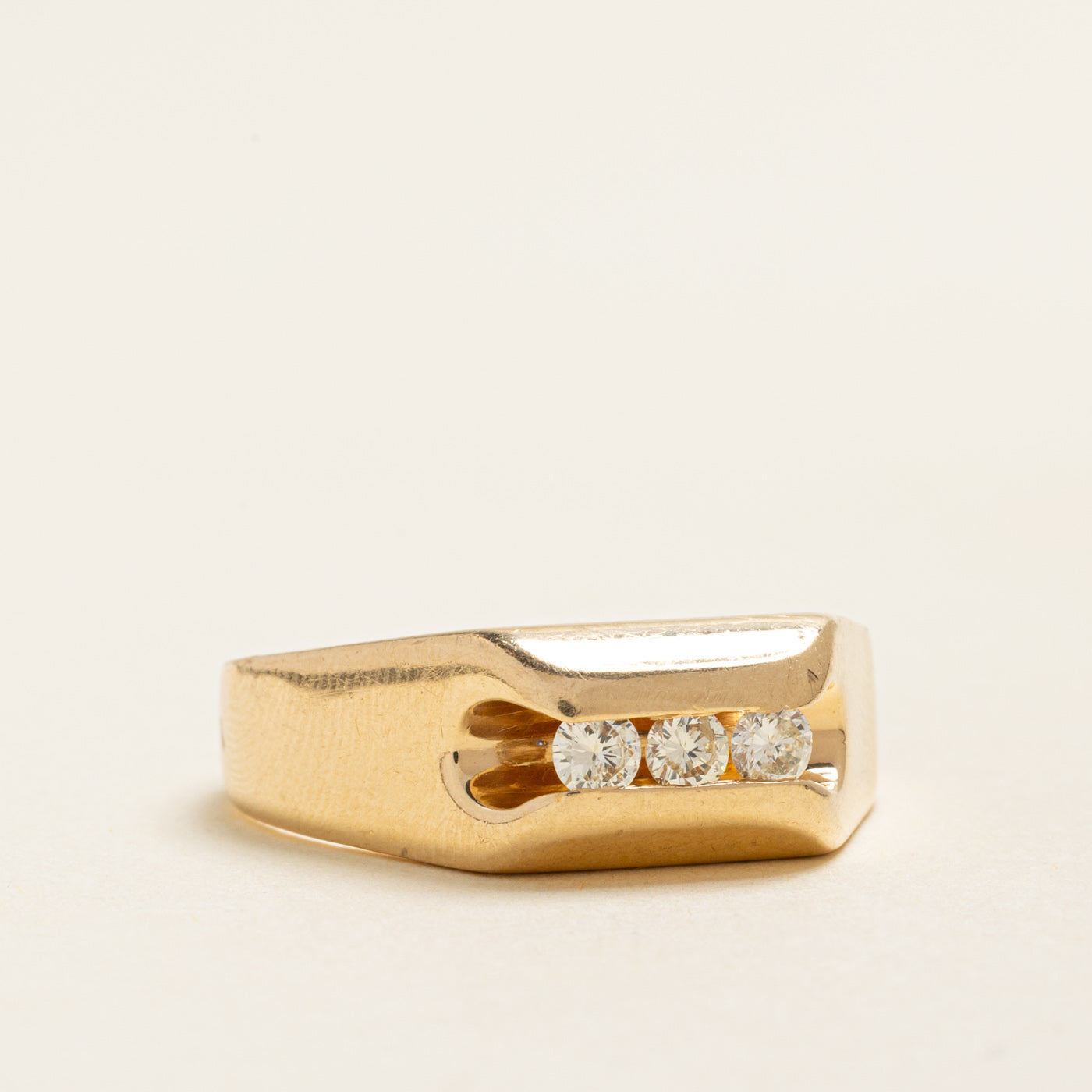 Channel Set Three Stone Diamond Ring | 0.38ctw | SZ 12