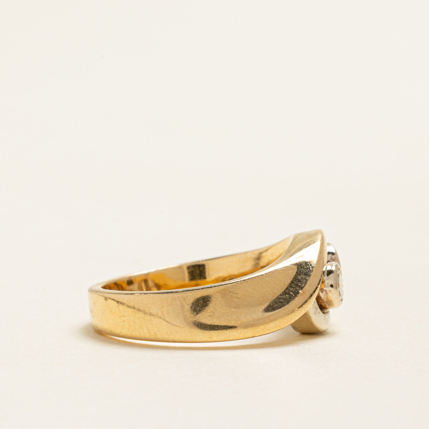 18k Two Stone Bezel Set Diamond Ring | 0.24ctw | SZ 7
