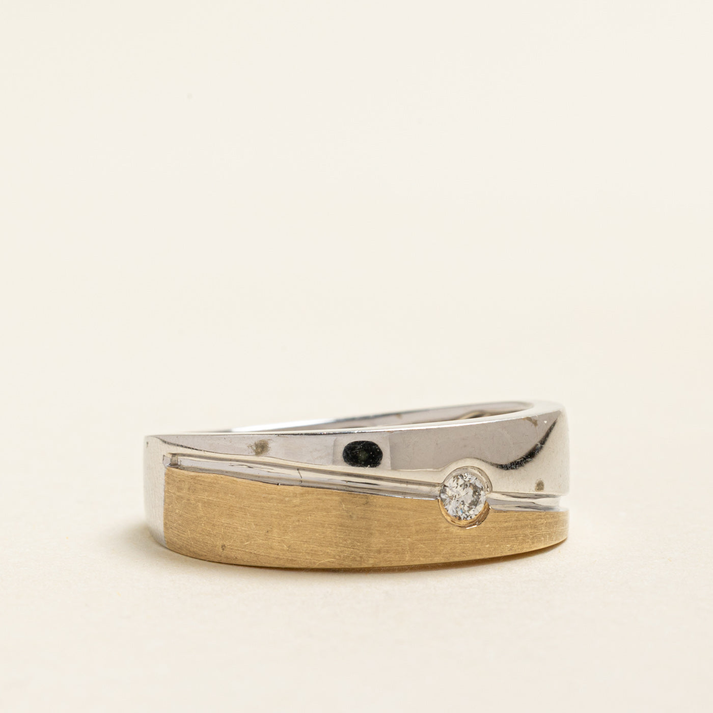 Two Tone Diamond Band | 0.08ct | SZ 10