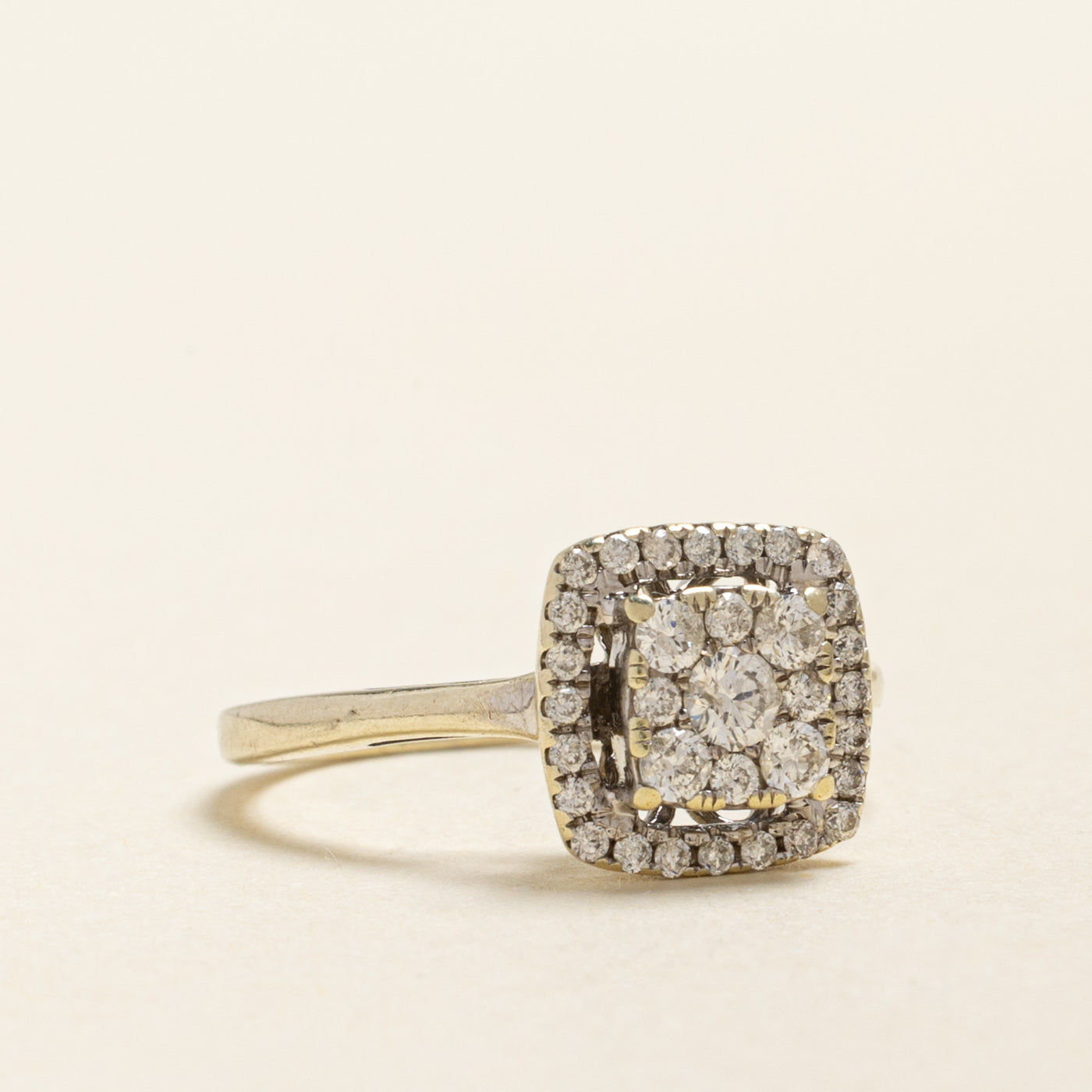 Diamond Cluster Halo Ring | 0.36ctw | SZ 2.75