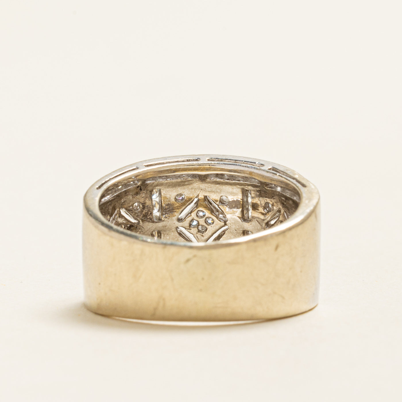White Gold Diamond Milgrained Band | 0.66ctw | SZ 5.5