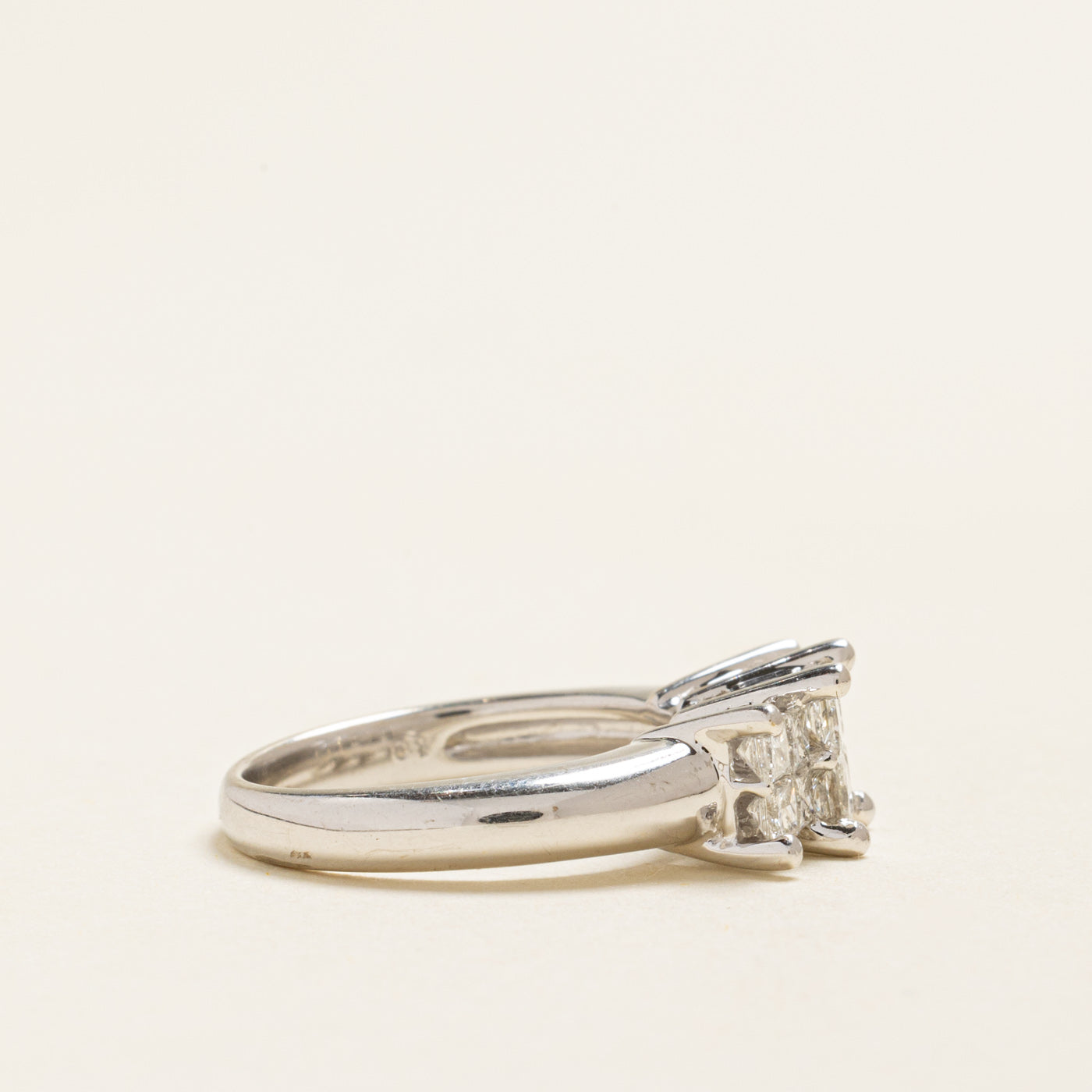 18k Illusion Set Princess Cut Diamond Ring | 1.50ctw | SZ 5.5