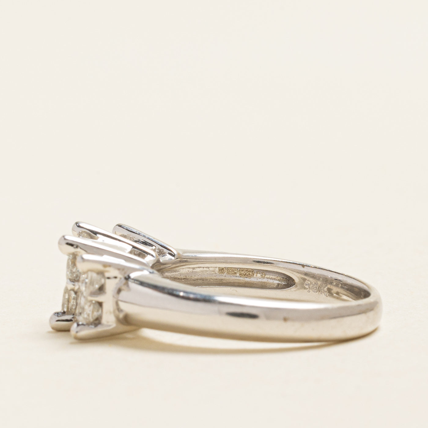18k Illusion Set Princess Cut Diamond Ring | 1.50ctw | SZ 5.5