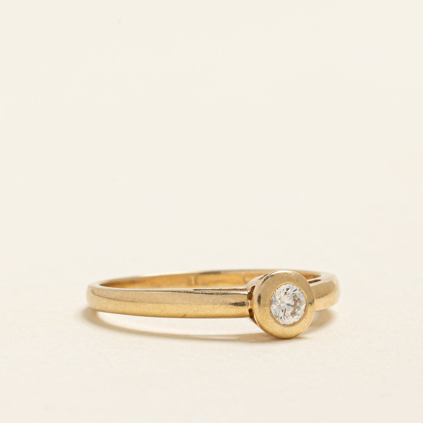 Bezel Set Diamond Solitaire Ring | 0.15ct | SZ 7.75