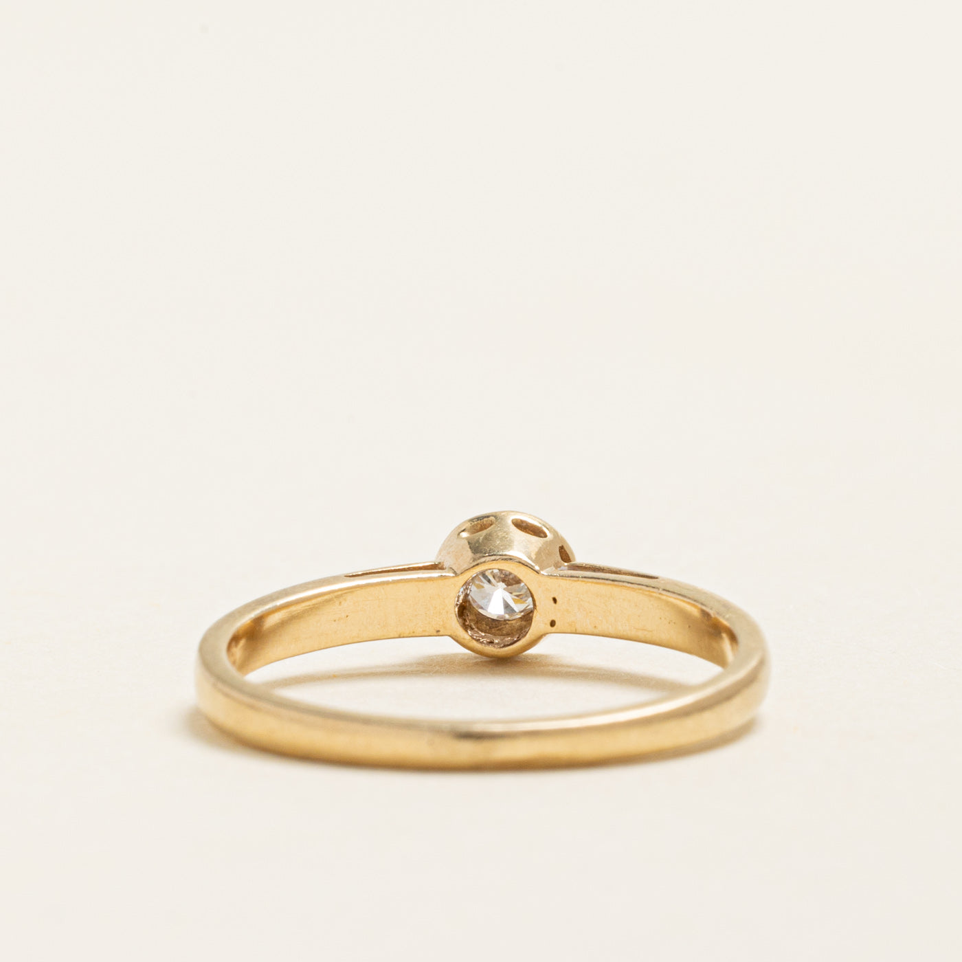 Bezel Set Diamond Solitaire Ring | 0.15ct | SZ 7.75
