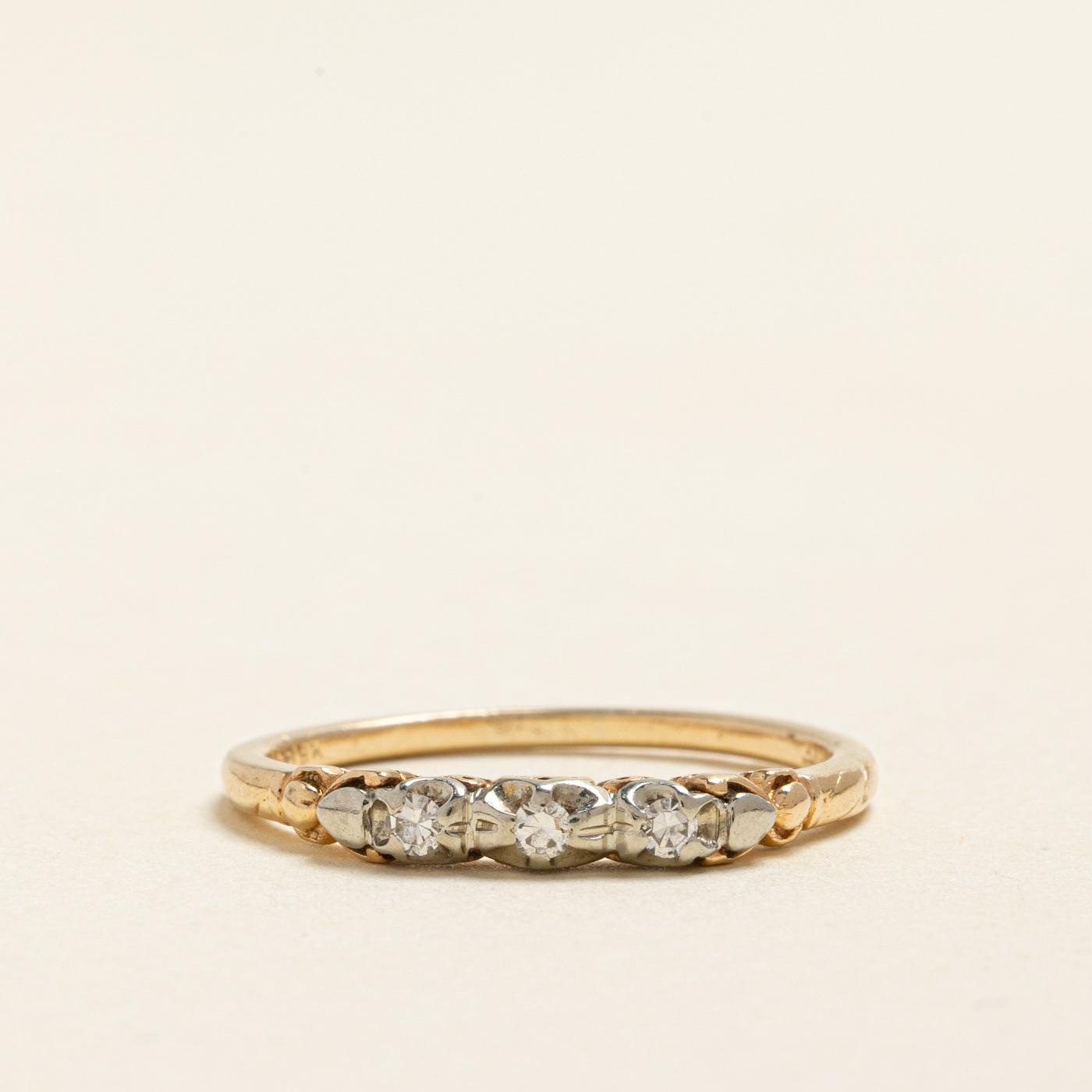 Three Stone Diamond Band | 0.09ctw | SZ 8