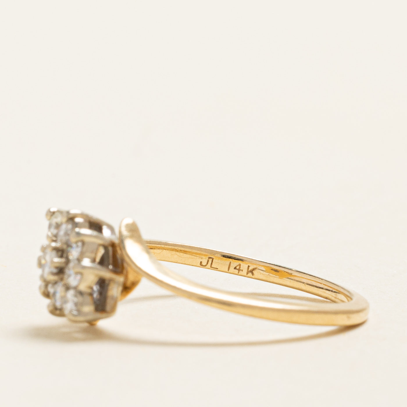 Diamond Cluster Bypass Ring | 0.30ctw | SZ 6