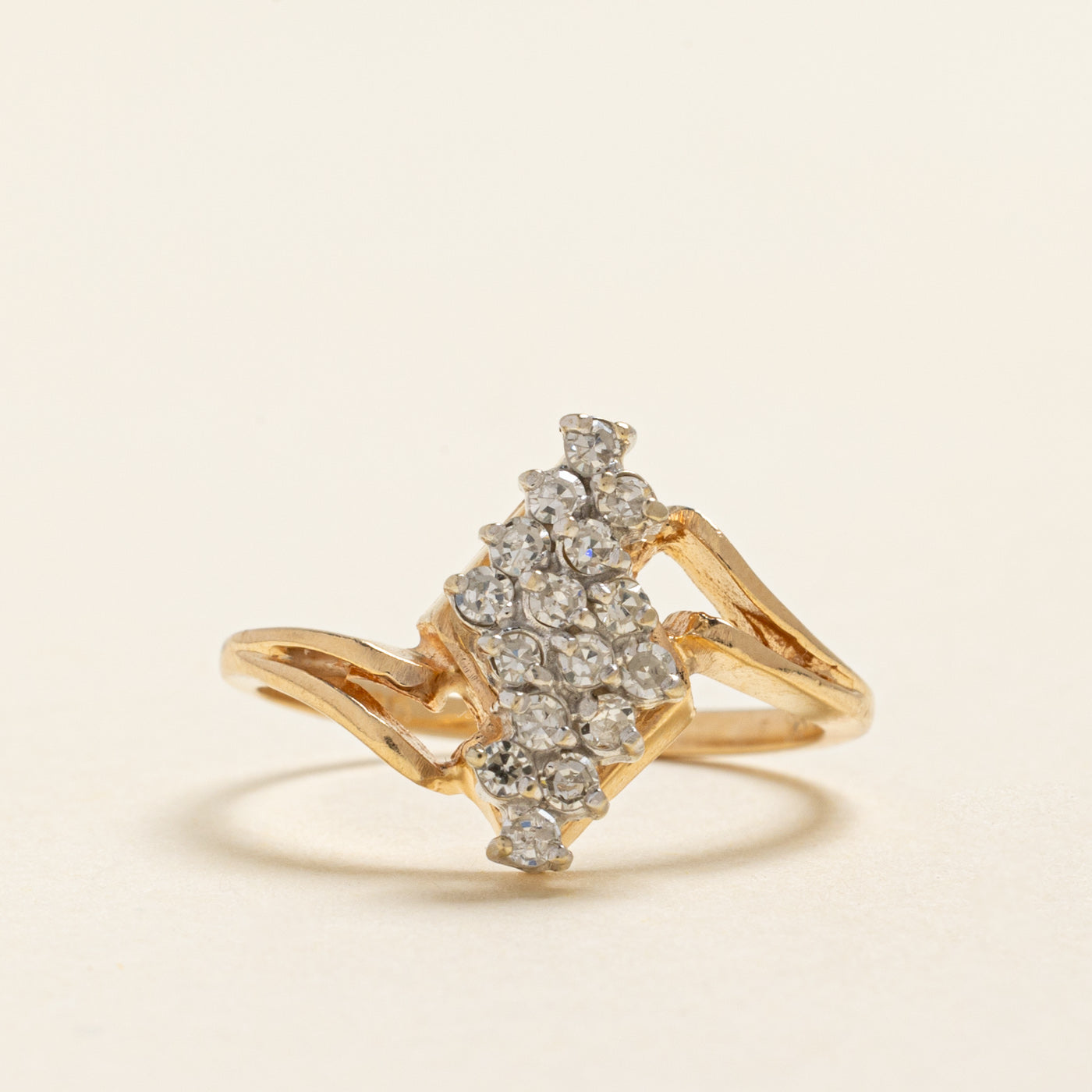 Diamond Cluster Openwork Ring | 0.33ctw | SZ 6.25