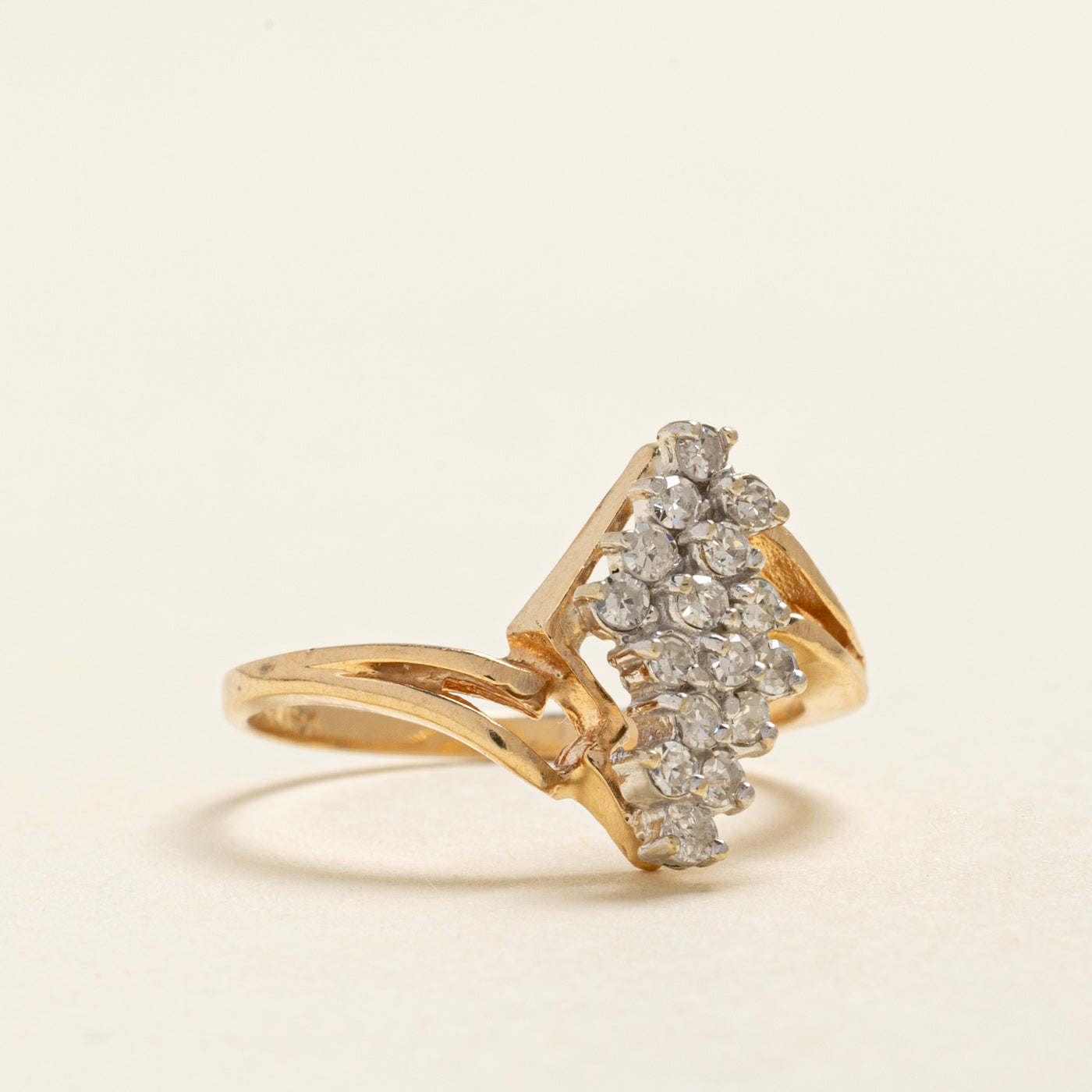 Diamond Cluster Openwork Ring | 0.33ctw | SZ 6.25