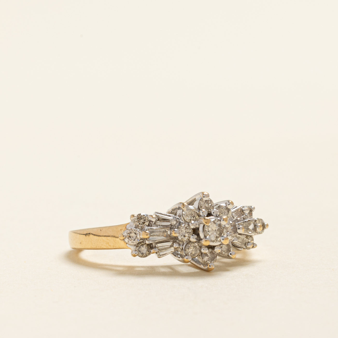 Mix Cut Diamond Cluster Ring | 0.62ctw | SZ 4.75