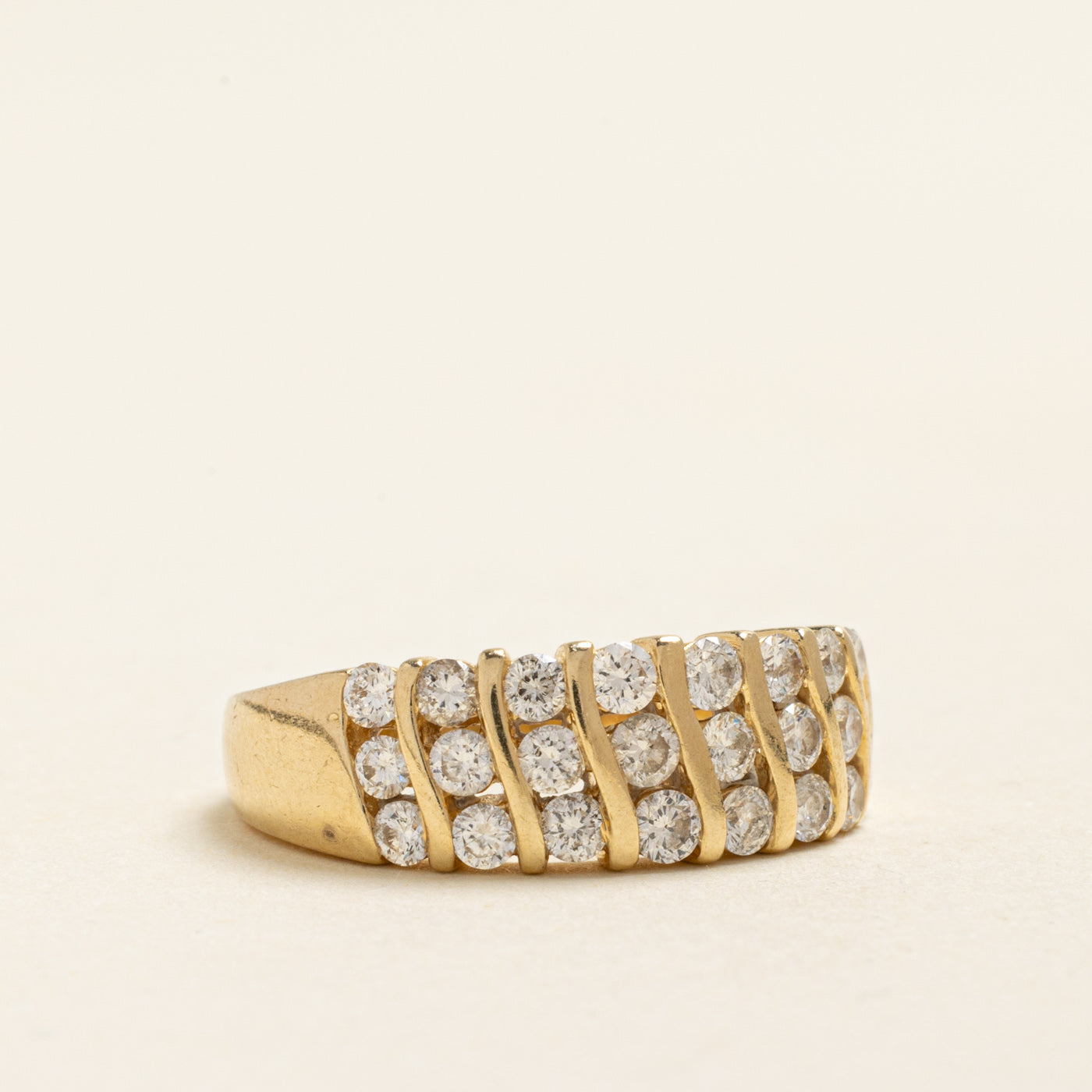 Channel Set Multi Column Diamond Ring | 1.20ctw | SZ 6.75